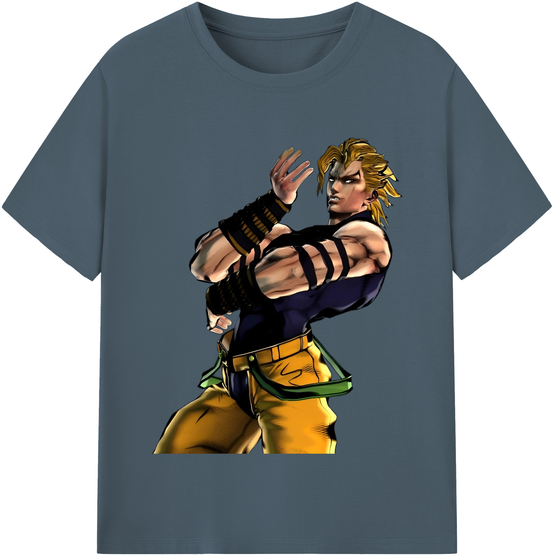（画像用） ジョジョの奇妙な冒険 ディオ?ブランドー JoJo's Bizarre Adventure Dio Brando 綿100％半袖Tシャツ（フロントプリント）